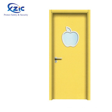 Wood grain steel fire proof commercial entry door strong hospital room doors standard size